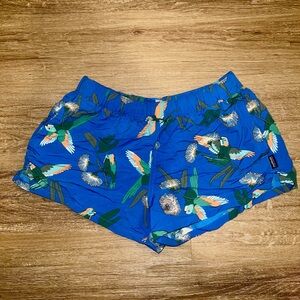 Patagonia | Patagonia Blue Parrot Print Shorts